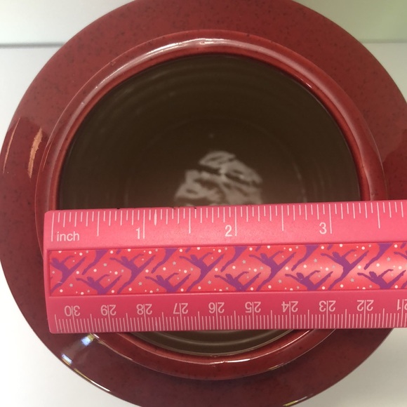 Pier 1 Made In India Red Speckled Ribbed Vase - Picture 7 of 8